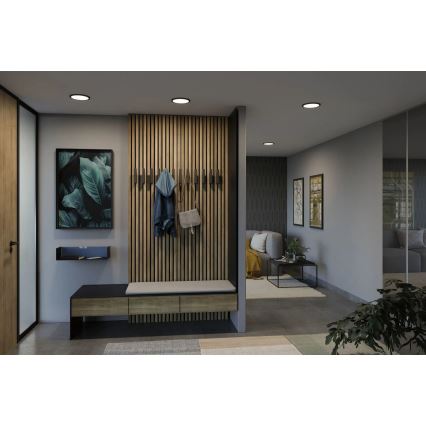 Paulmann 79965 - LED/13W IP44 Himennettävä kylpyhuoneen upotettava alasvalo AREO 230V halkaisija 17,5 cm musta