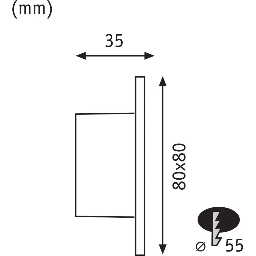 Paulmann 80001 - LED/1W Portaikkunvalo TSARO 230V Follow/musta
