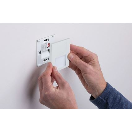 Paulmann 80002 - LED/1W Porrasvalaisin anturilla TSARO 230V Lyijy/valkoinen