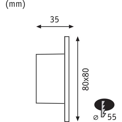 Paulmann 80002 - LED/1W Porrasvalaisin anturilla TSARO 230V Lyijy/valkoinen