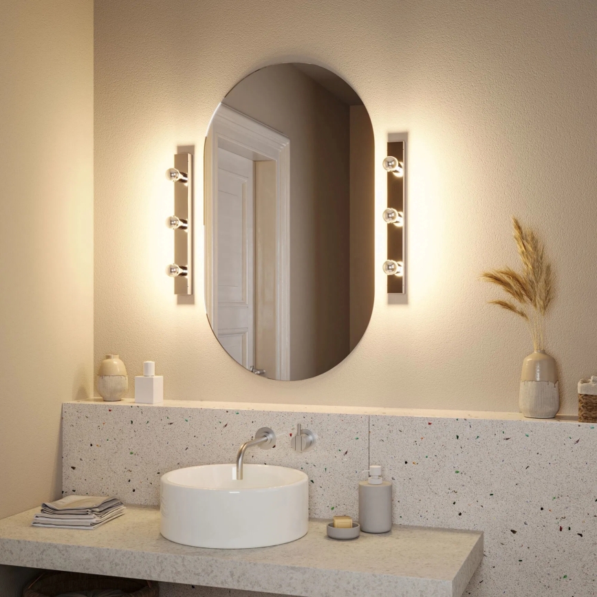 Paulmann 80096 - 3xE14/40W IP44 Kylpyhuoneen peilivalo REGULA 230V kiiltävä kromi