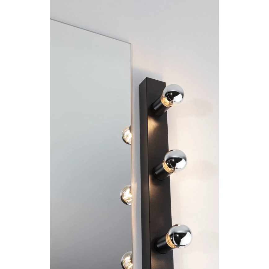 Paulmann 80097 - 3xE14/40W IP44 Kylpyhuoneen peilivalo REGULA 230V musta