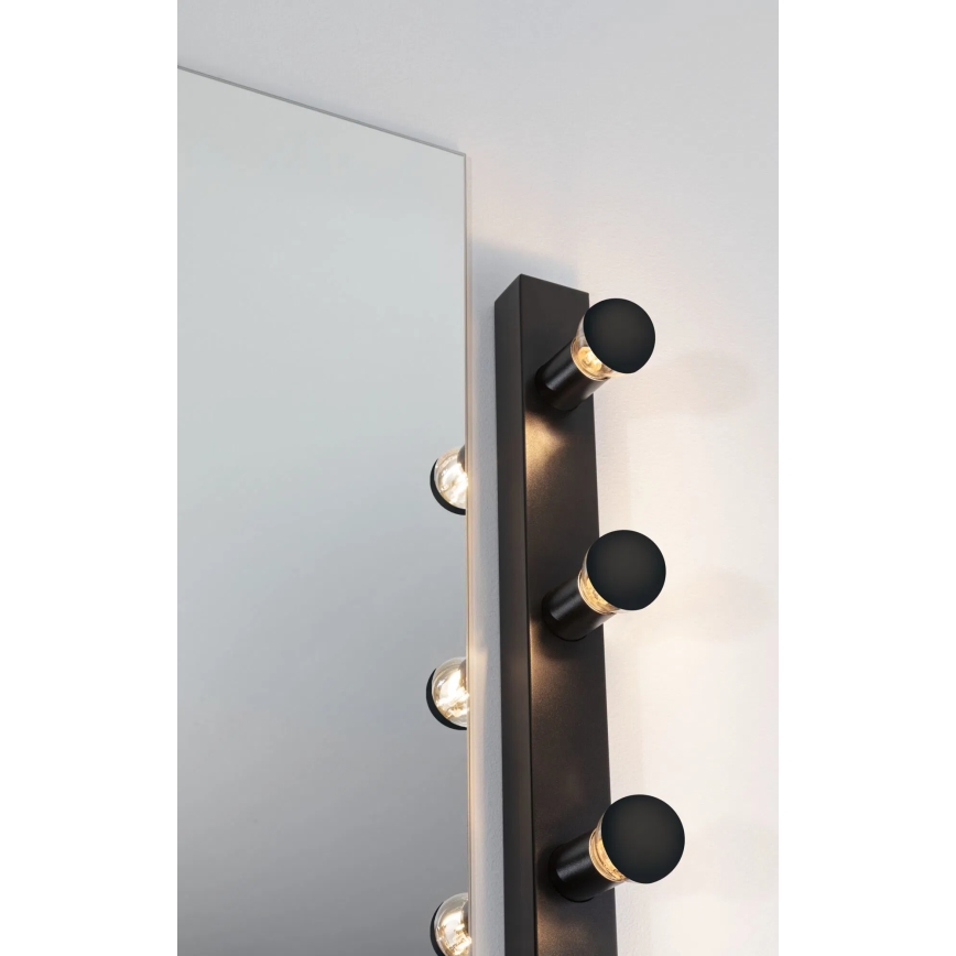 Paulmann 80097 - 3xE14/40W IP44 Kylpyhuoneen peilivalo REGULA 230V musta