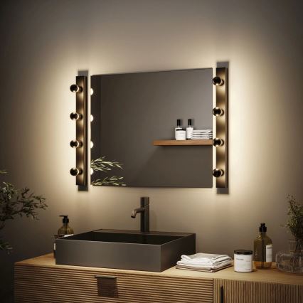 Paulmann 80099 - 4xE14/40W IP44 Kylpyhuoneen peilivalo REGULA 230V musta