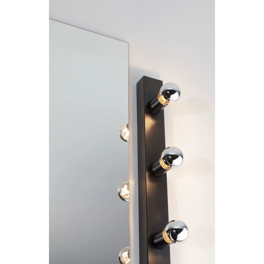 Paulmann 80099 - 4xE14/40W IP44 Kylpyhuoneen peilivalo REGULA 230V musta