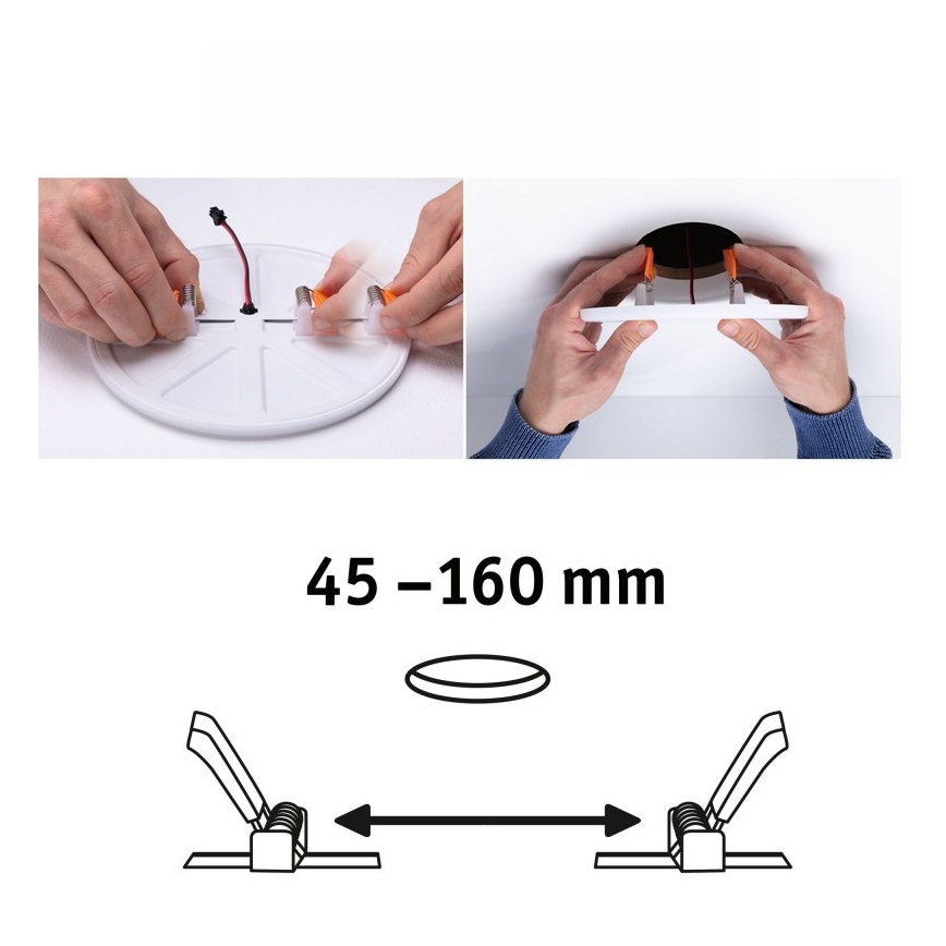 Paulmann 92389 - LED/17W IP44 Kylpyhuoneen upotettu valo VARIFIT 230V