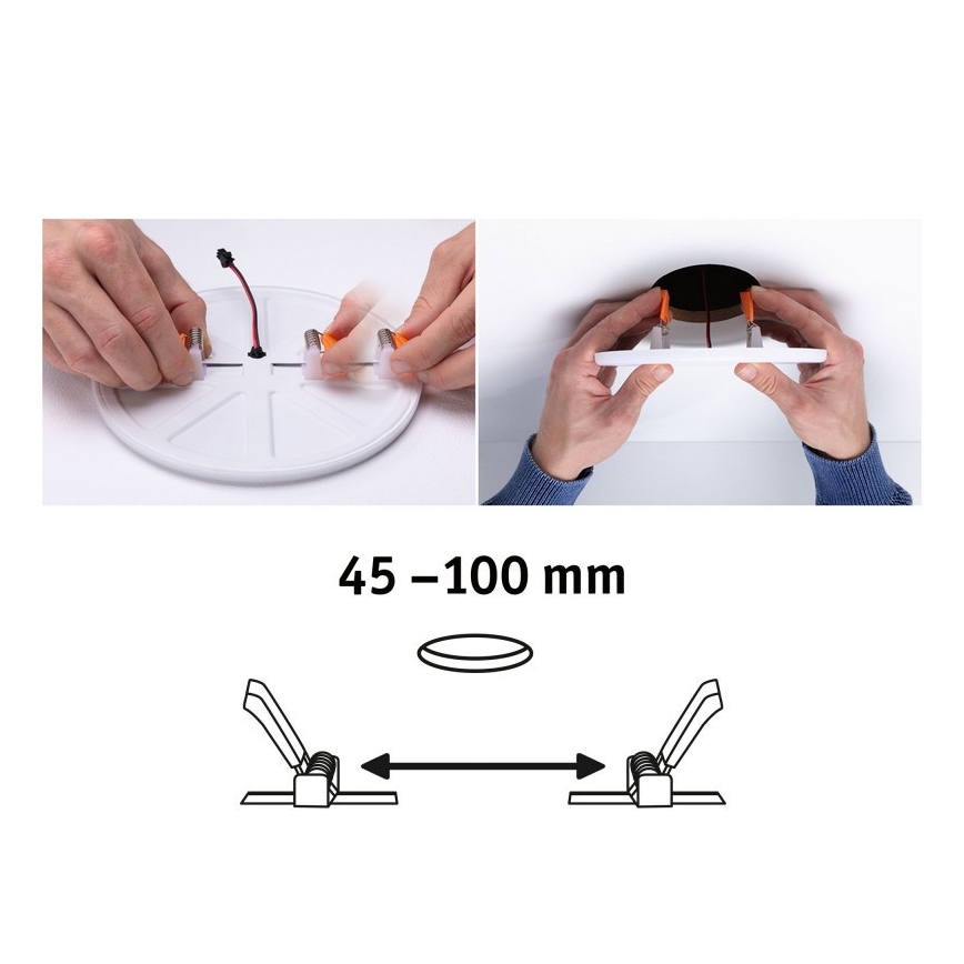 Paulmann 92397 - LED/8,5W IP44 Kylpyhuoneen upotettu valo VARIFIT 230V