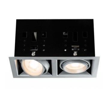 Paulmann 92906 - Upotettava kohdevalo kylpyhuoneeseen CARDANO 2xLED-GU10/7W 230V