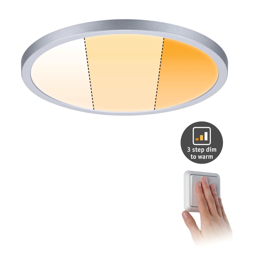 Paulmann 92992 - LED/16W IP44 Kylpyhuoneen alakattoon asennettava valaisin AREO 230V 2000/3000/4000K halkaisija 23 cm mattakromi