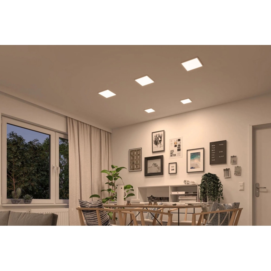 Paulmann 92993 - LED/13W IP44 Kylpyhuoneen upotettava kattovalaisin AREO 230V 2000/3000/4000K 17,5x17,5 cm valkoinen