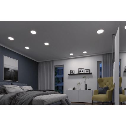 Paulmann 93046 - LED/16W IP44 Himennettävä kylpyhuoneen upotettava alasvalaisin AREO 230V 3000-6500K halkaisija 23 cm mattakromi