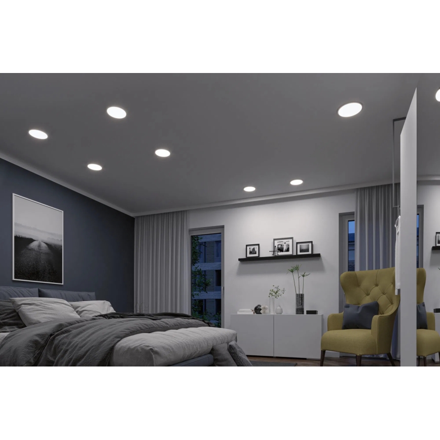 Paulmann 93046 - LED/16W IP44 Himennettävä kylpyhuoneen upotettava alasvalaisin AREO 230V 3000-6500K halkaisija 23 cm mattakromi