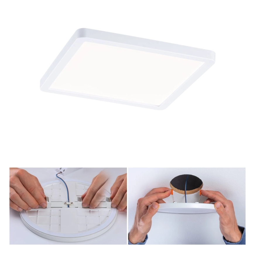 Paulmann 93059 - LED/13W IP44 Himmennettävä kylpyhuoneen upotettava alasvalo AREO 230V 17,5x17,5 cm valkoinen