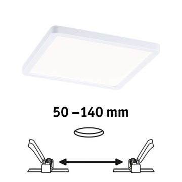 Paulmann 93059 - LED/13W IP44 Himmennettävä kylpyhuoneen upotettava alasvalo AREO 230V 17,5x17,5 cm valkoinen