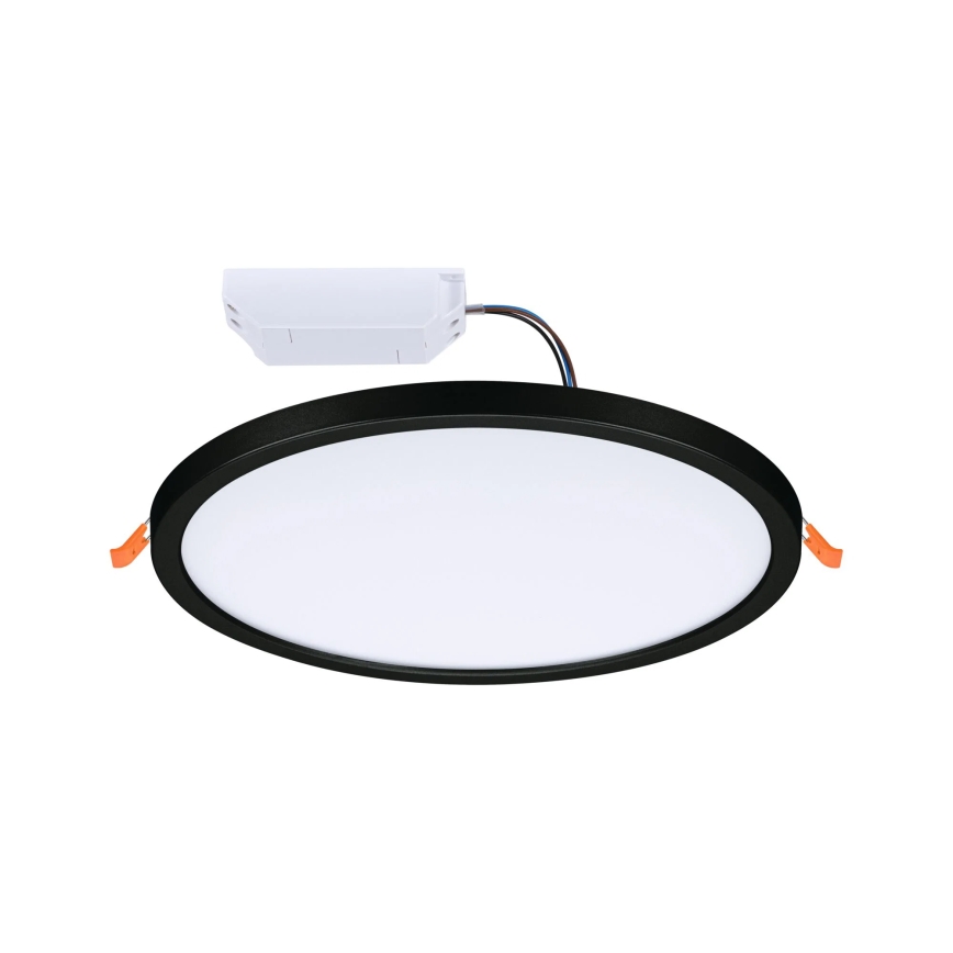 Paulmann 93102 - LED/16W IP44 Kylpyhuoneen upotettava alasvalaisin AREO 230V 2000/3000/4000K halkaisija 23 cm musta