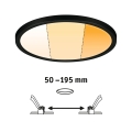 Paulmann 93102 - LED 16 W IP44 himmennettävä kylpyhuoneen upotettava alasvalo AREO 230 V 2000/3000/4000 K halkaisija 23 cm musta