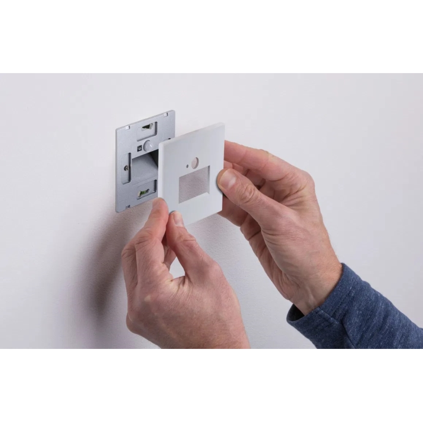 Paulmann 93133 - LED/1,2W Portaikon valo anturilla EDGE 230V valkoinen