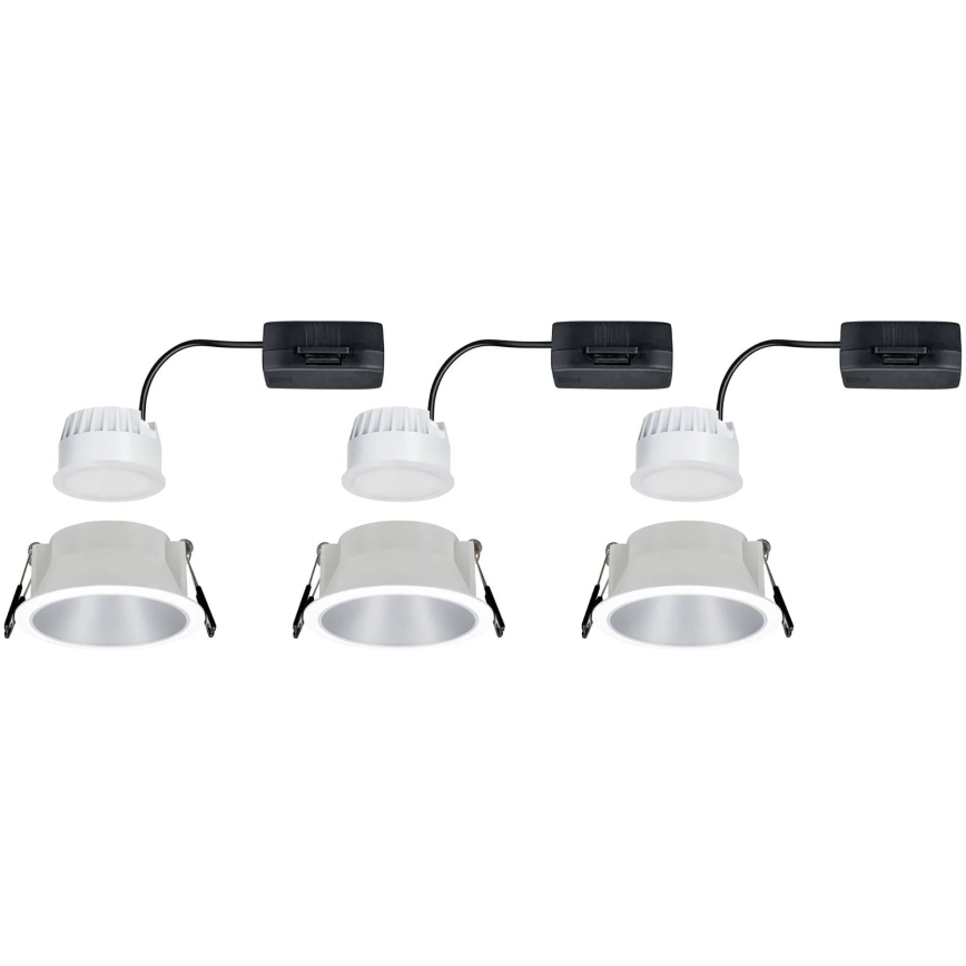 Paulmann 93410 - SET 3xLED/6,5W IP44 Himmennettävä upotettava kylpyhuonevalo COLE 230V
