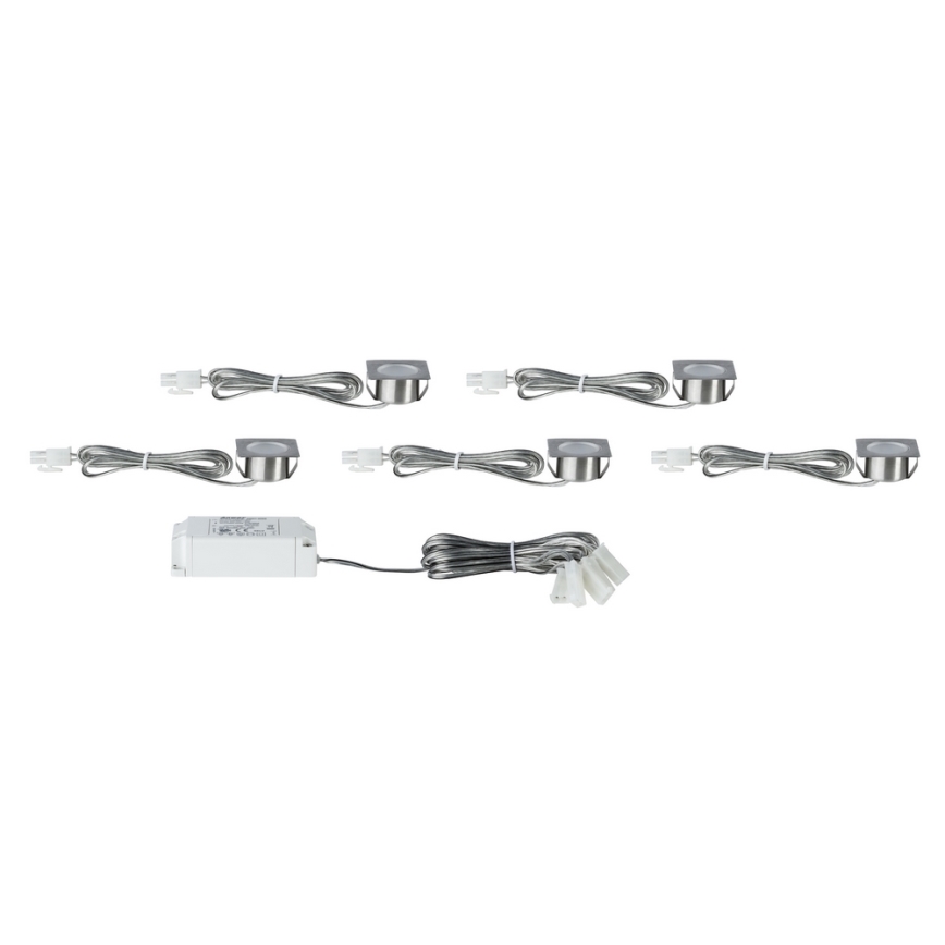 Paulmann 93587 - SETTI 5xLED/0,4W Upotettu valo 12V/230V 2700K