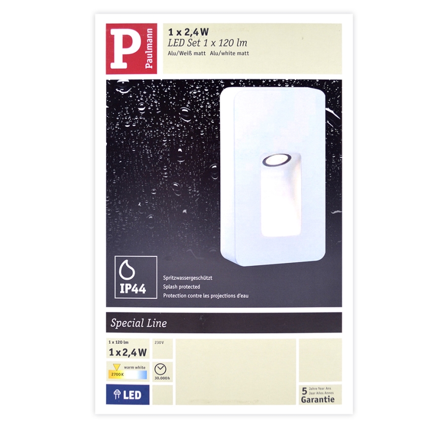 Paulmann 93809 - LED/2,4W IP44 Ulkoseinävalaisin SPECIAL LINE 230V