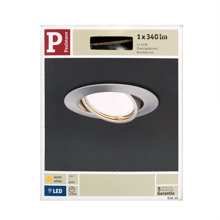 Paulmann 93849 - LED-GU10/4,5W/230V Upotettu valo PREMIUM LINE 230V