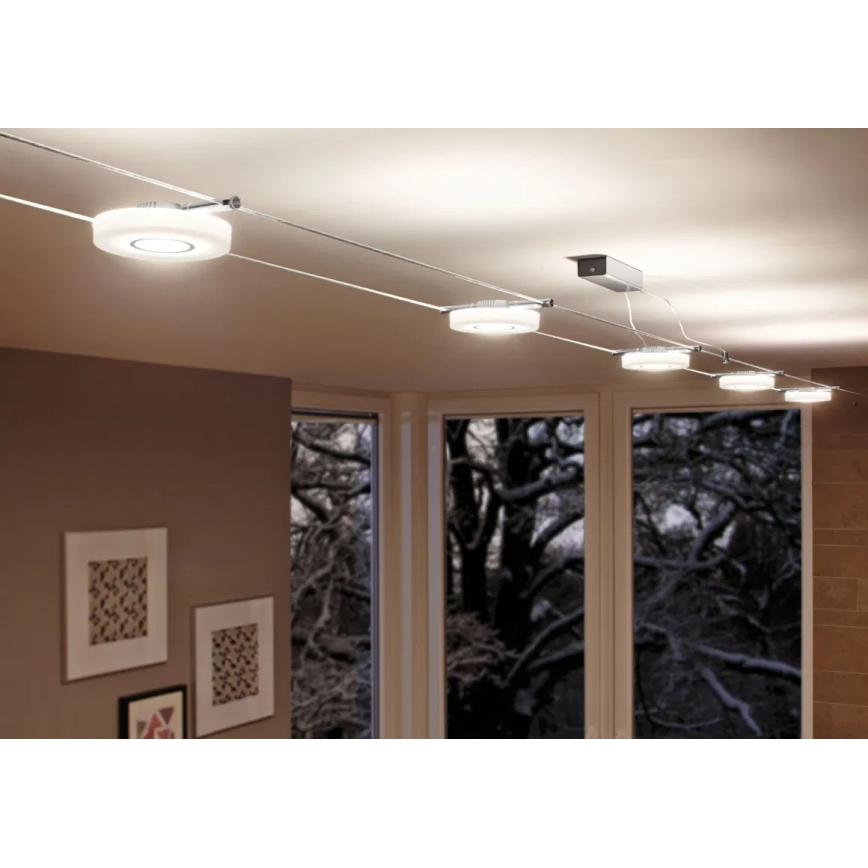 Paulmann 94109 - Sarja 5xLED/4,3W Täydellinen MAC-vaijerijärjestelmä 230V valkoinen