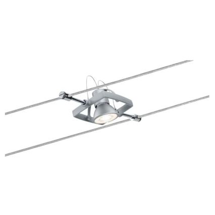 Paulmann 94133 - SARJA 5xGU5,3/10W Täydellinen vaijerivalojärjestelmä MAC 230V mattakromi