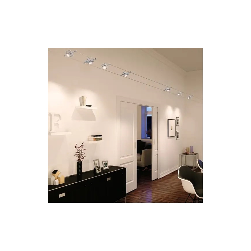 Paulmann 94134 - SARJA 5xGU5,3/10W Kohdevalaisin lankajärjestelmään MAC 230V valkoinen