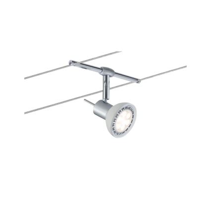 Paulmann 94136 - Setti 5 x GU5.3/10 W, täydellinen SHEELA-lankavalosysteemi 230 V, kiiltävä kromi