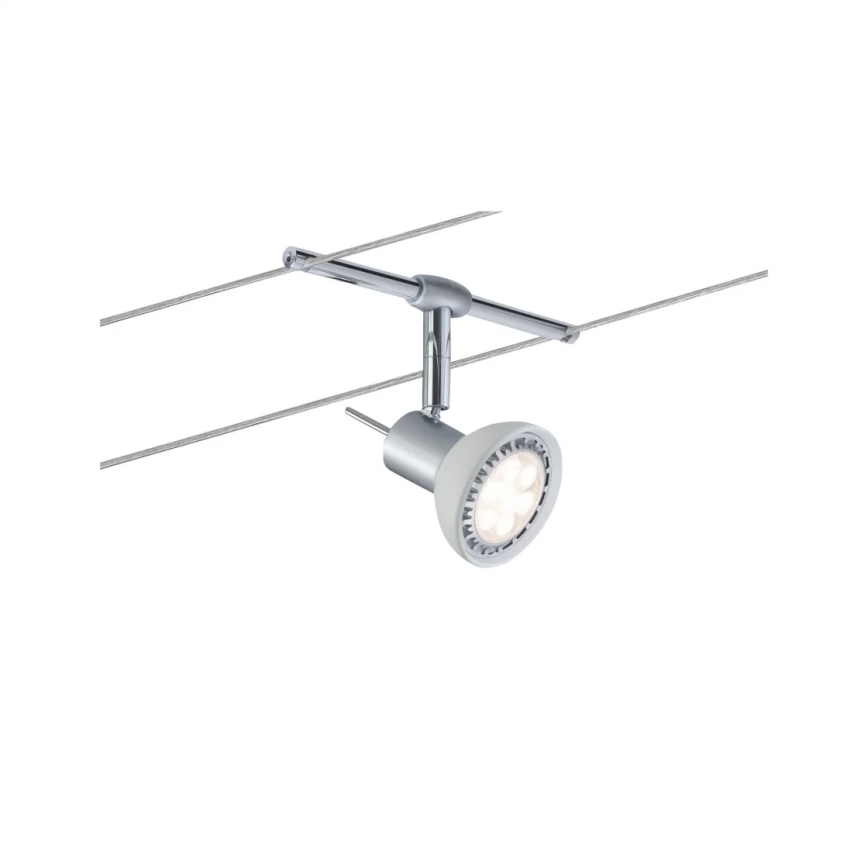 Paulmann 94136 - Setti 5 x GU5.3/10 W, täydellinen SHEELA-lankavalosysteemi 230 V, kiiltävä kromi