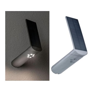 Paulmann 94261 - LED/1,2W IP44 Aurinkokäyttöinen seinävalaisin liiketunnistimella ILIAS 3,7V 1800 mAh