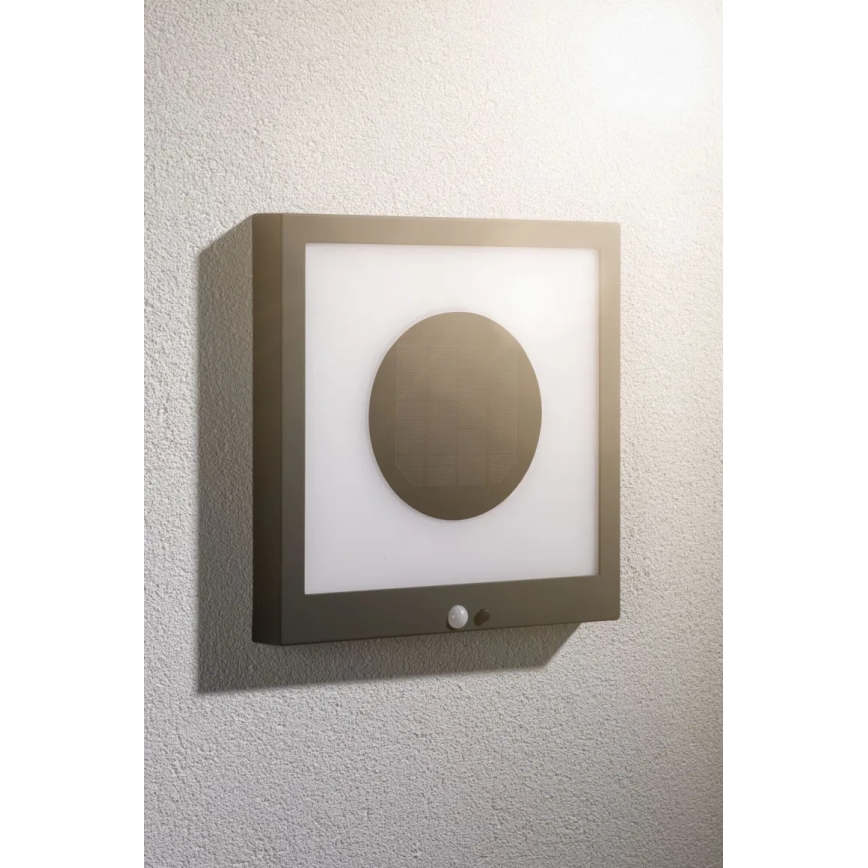 Paulmann 94263 - LED/1,2W IP44 Aurinkokäyttöinen seinävalaisin TAIJA, 3,7V 1800 mAh, liiketunnistimella