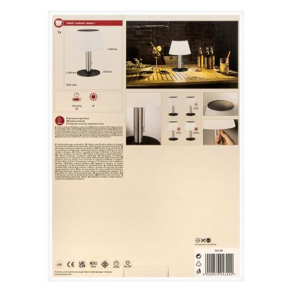 Paulmann 94309 - LED/0,8W IP44 Himmennettävä aurinko lamppu LILLESOL 3,7V 2000 mAh