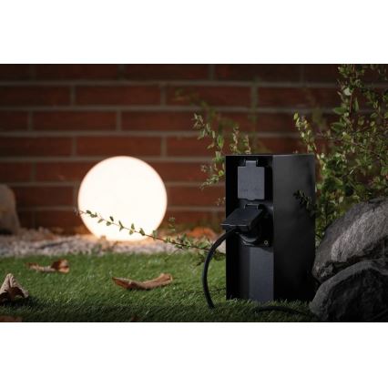 Paulmann 94313 - Ulkokäyttöön tarkoitettu pistorasiasarake RIO 4Z SCHUKO 230V IP44