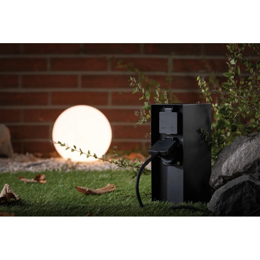 Paulmann 94313 - Ulkokäyttöön tarkoitettu pistorasiasarake RIO 4Z SCHUKO 230V IP44