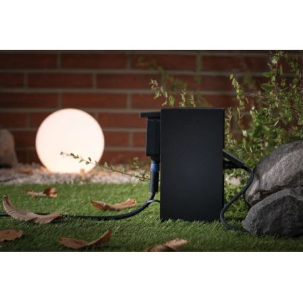 Paulmann 94313 - Ulkokäyttöön tarkoitettu pistorasiasarake RIO 4Z SCHUKO 230V IP44