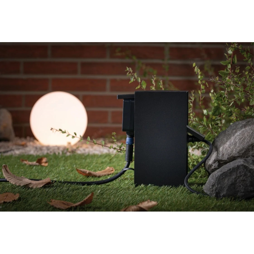 Paulmann 94313 - Ulkokäyttöön tarkoitettu pistorasiasarake RIO 4Z SCHUKO 230V IP44