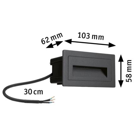 Paulmann 94383 - LED/4W IP44 Upotettava ulkovalo LONG 230V