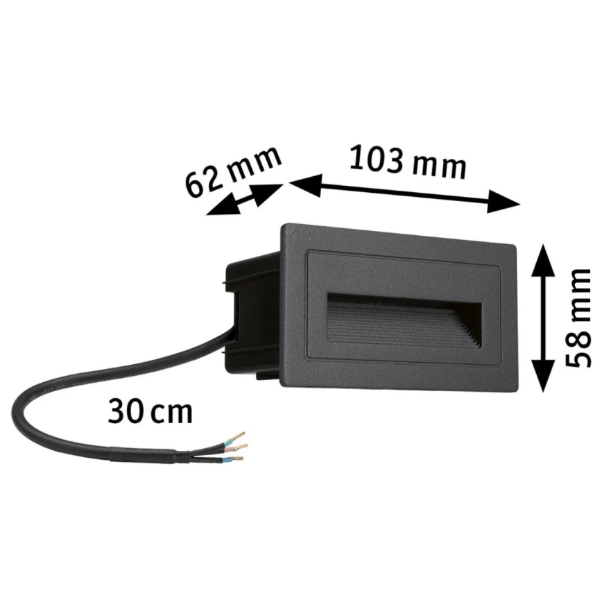 Paulmann 94383 - LED/4W IP44 Upotettava ulkovalo LONG 230V