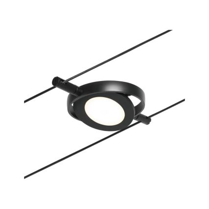 Paulmann 94418 - SETTI 5xLED/4,5W Täydellinen ROUNDMAC-vaijerijärjestelmä 230V musta