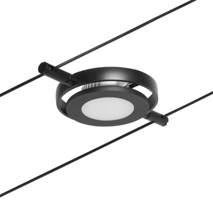 Paulmann 94418 - SETTI 5xLED/4,5W Täydellinen ROUNDMAC-vaijerijärjestelmä 230V musta