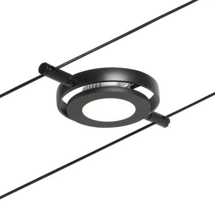 Paulmann 94418 - SETTI 5xLED/4,5W Täydellinen ROUNDMAC-vaijerijärjestelmä 230V musta
