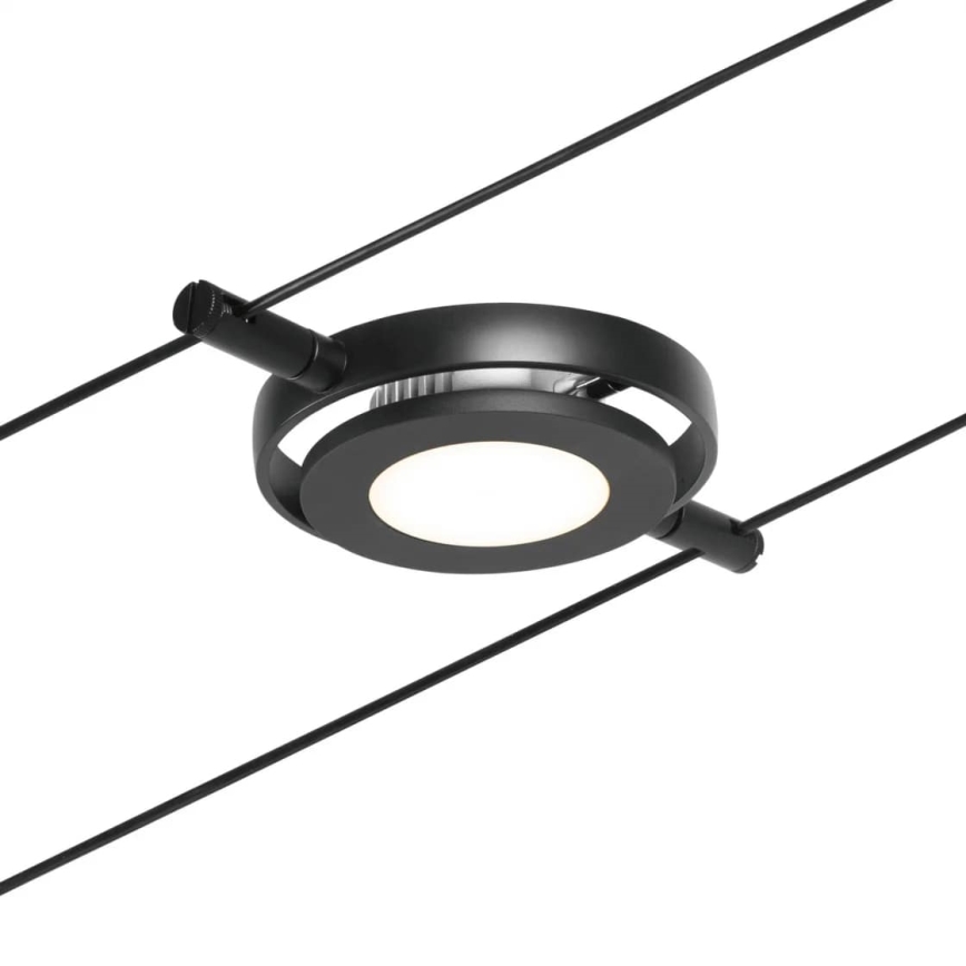 Paulmann 94418 - SETTI 5xLED/4,5W Täydellinen ROUNDMAC-vaijerijärjestelmä 230V musta