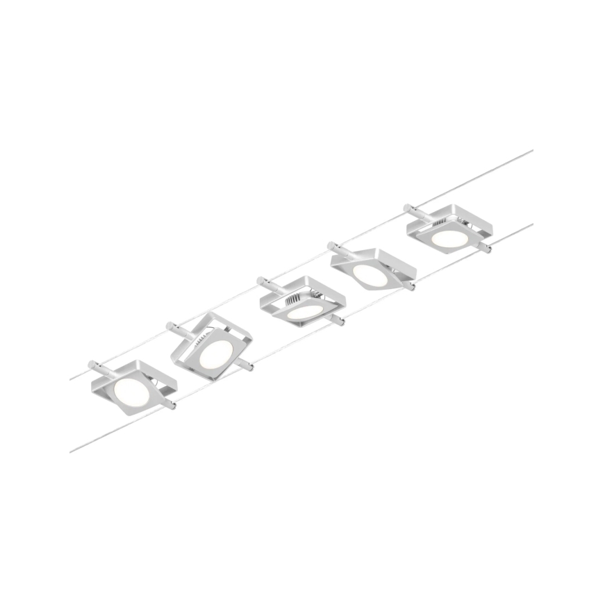 Paulmann 94420 - SARJA 5xLED/4,5W Täydellinen kaapelivalosysteemi MAC 230V mattakromi