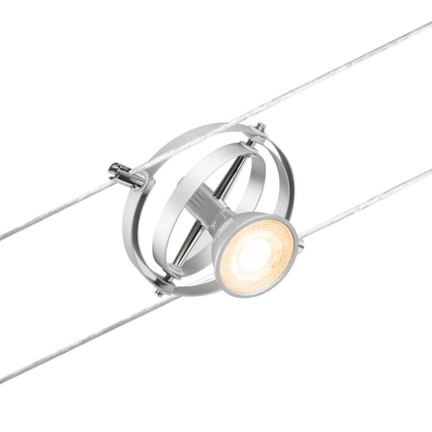 Paulmann 94436 - SARJA 5xGU5,3/10W Kohdevalaisin lankajärjestelmään CARDAN 230V mattakromi