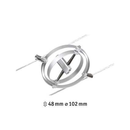 Paulmann 94437 - 1xGU5,3/10W Kohdevalaisin lankajärjestelmään CARDAN 12V mattakromi