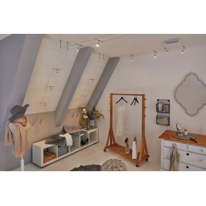 Paulmann 94442 - SARJA 5xGU5,3/10W Kohdevalaisin lankajärjestelmään SALT 230V mattakromi