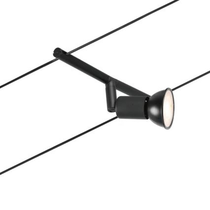 Paulmann 94446 - Setti 5×GU5,3/10W – Täydellinen SALT-vaijerijärjestelmä 230 V, musta