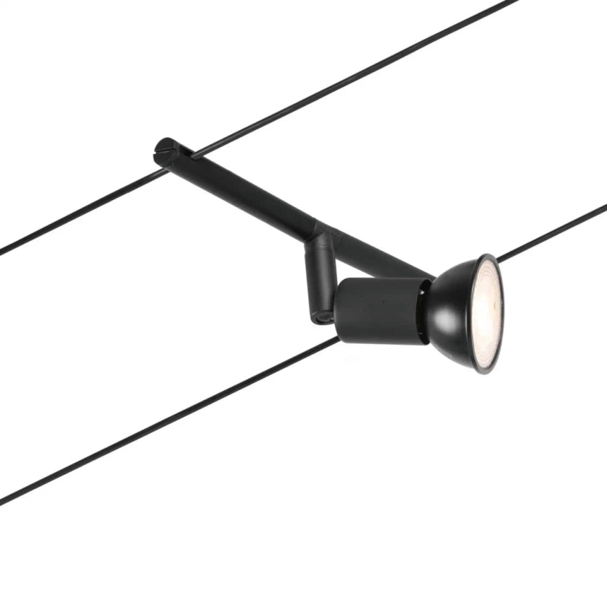 Paulmann 94446 - Setti 5×GU5,3/10W – Täydellinen SALT-vaijerijärjestelmä 230 V, musta