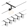 Paulmann 94450 - Setti 5x GU5,3/10 W – Täydellinen SHEELA-vaijerisysteemi 230 V, musta